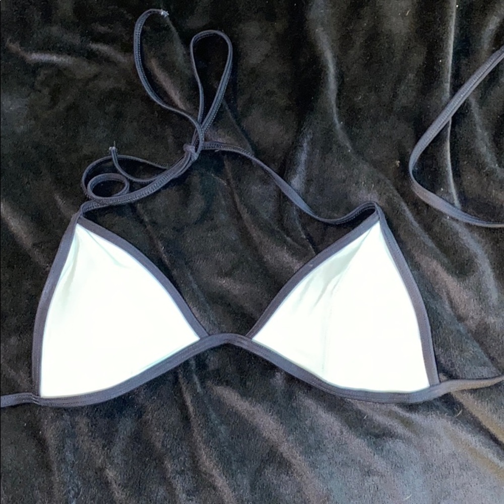 Pink triangle bikini top
